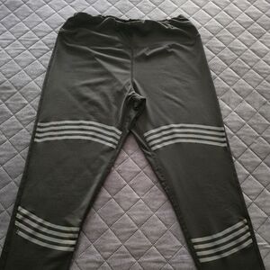 BCBGMaxAzria Black Leggings with Reflective Stripes